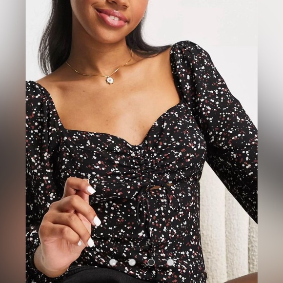 Abercrombie Black Speckled Blouse - Picture 4 of 4